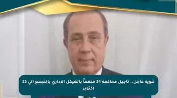 تنويه عاجل.. تأجيل محاكمة 24 متهماً بالهيكل الإداري بالتجمع إلى 25 أكتوبر